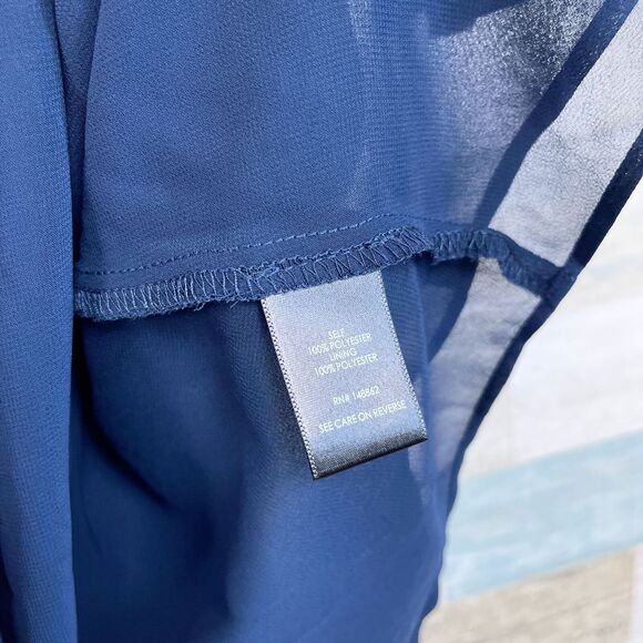 Torrid Sophie Chiffon Double Layer Swing Cami Tank Blue Womens Plus Size 6X - Picture 5 of 7